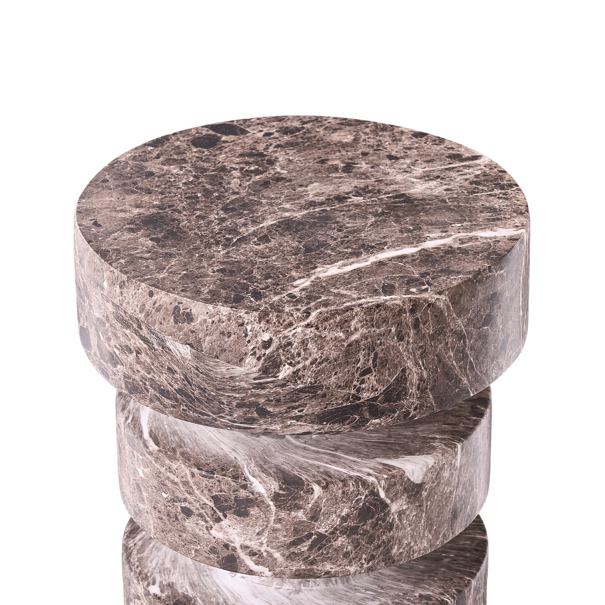 Stolik pomocniczy BIVONGI 30 cm 30 cm Brązowy marmur