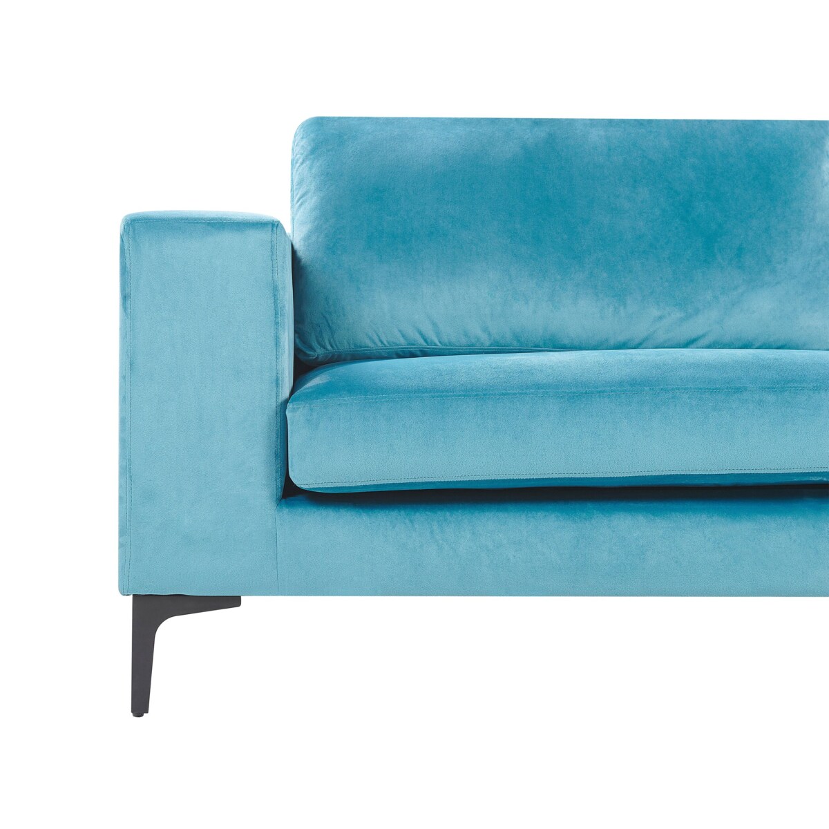 Sofa 3-osobowa welurowa niebieska VADSTENA