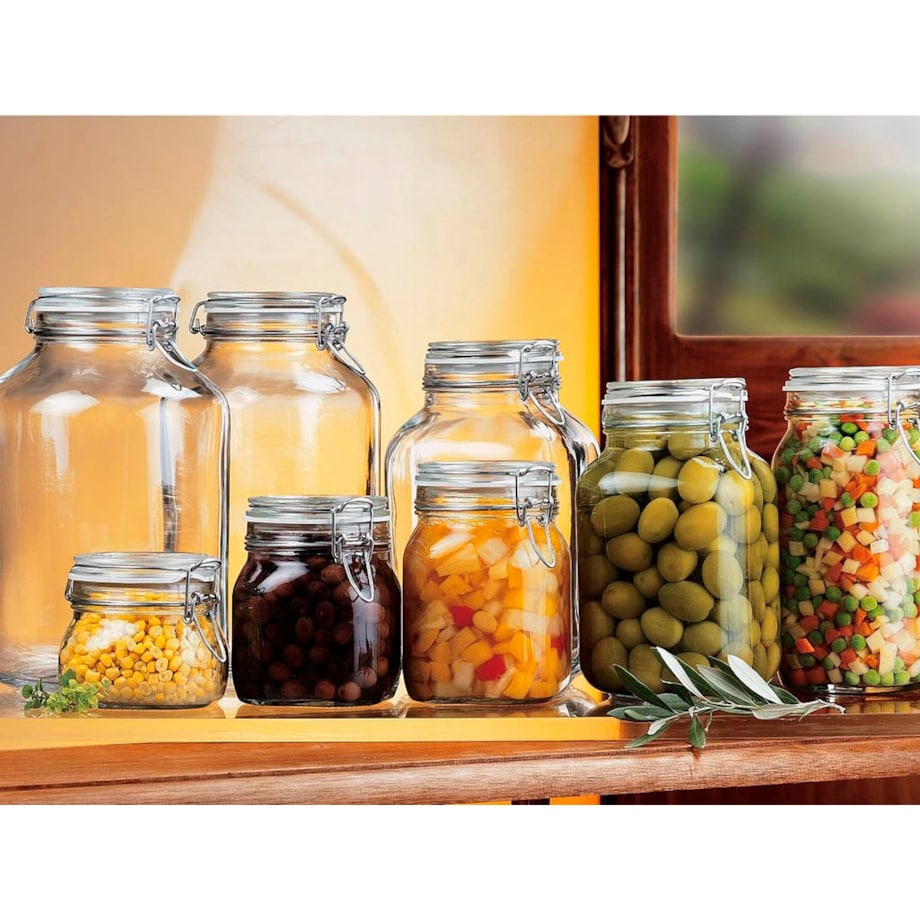 SŁOIK SZKLANY z klipsem hermetyczny na przetwory ogórki weki kapusta 3 L
