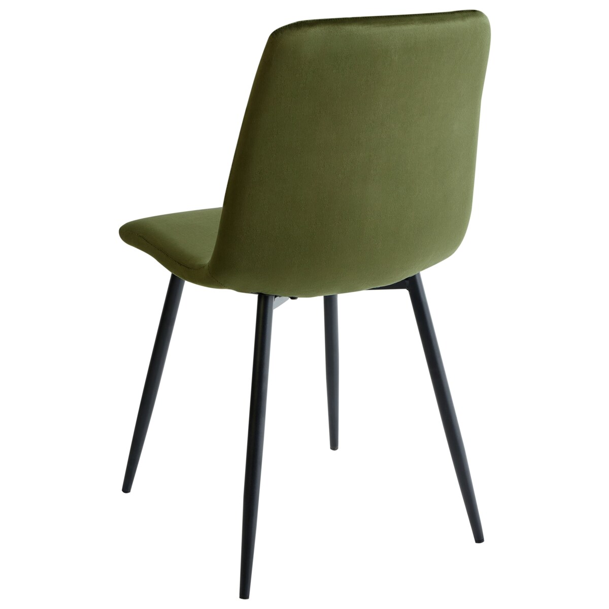 Zestaw 4 krzeseł do jadalni HAVRE Welur Oliwkowy