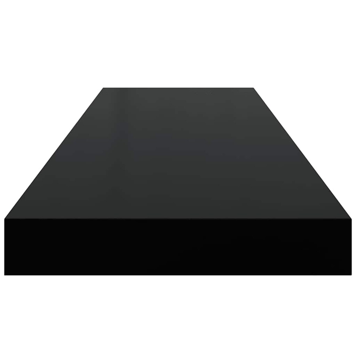 vidaXL Półka ścienna, wysoki połysk, czarna, 80x23,5x3,8 cm, MDF