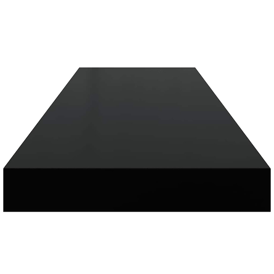 vidaXL Półka ścienna, wysoki połysk, czarna, 80x23,5x3,8 cm, MDF