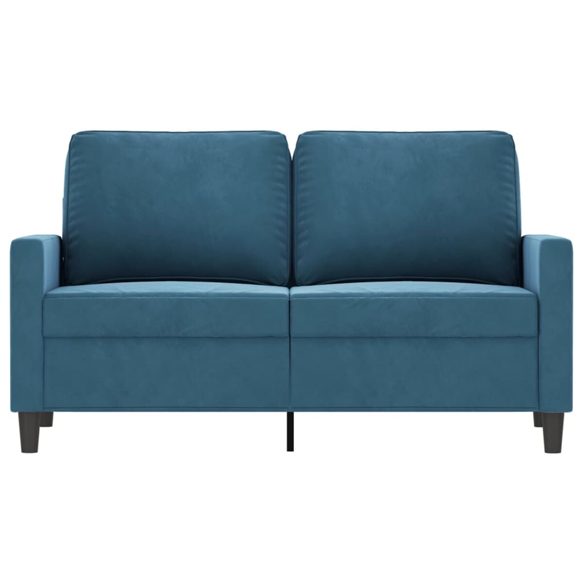 vidaXL Sofa 2-osobowa, niebieski, 120 cm, tapicerowana aksamitem