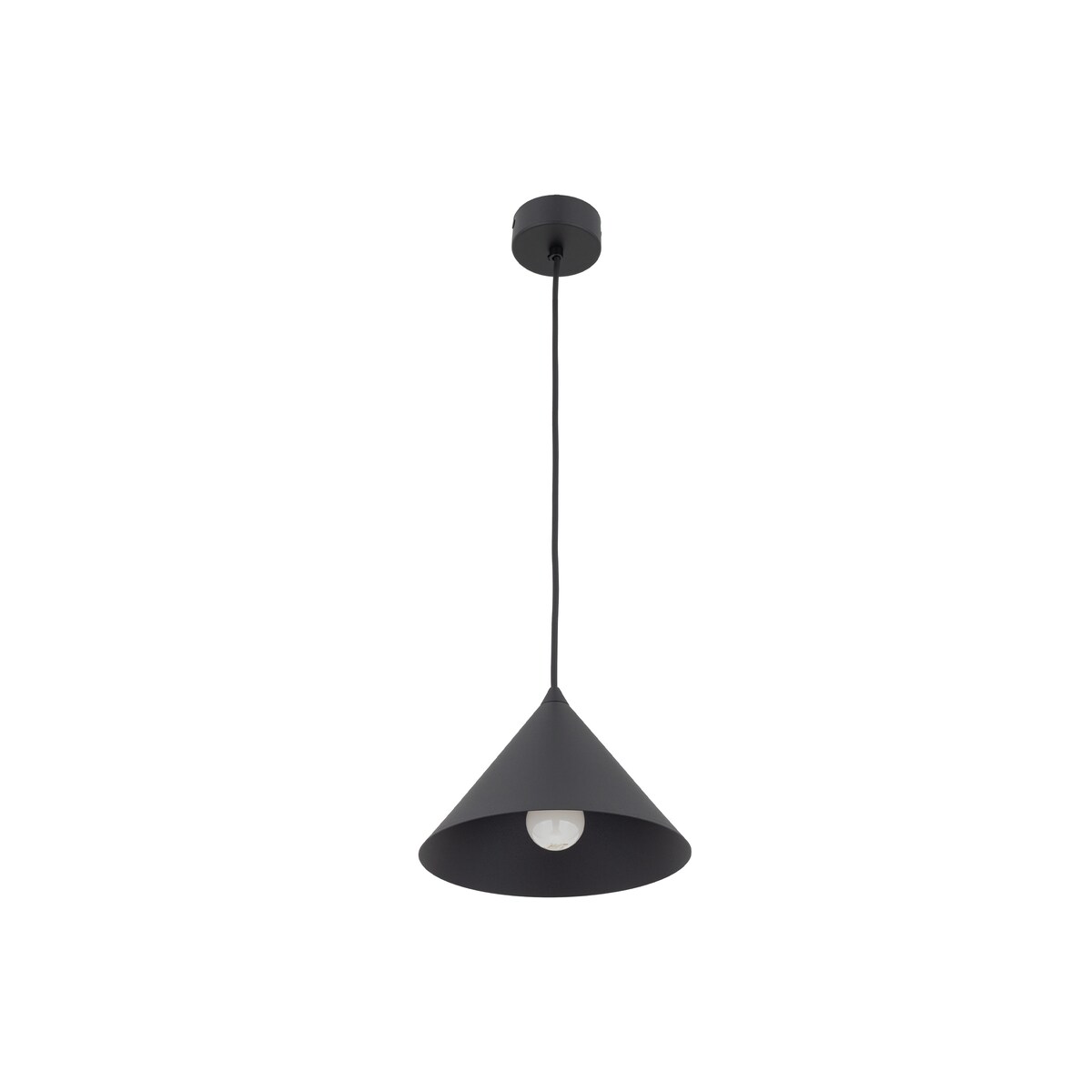 Lampa wisząca TK Lighting CONO BLACK 10058 czarna E27 19 cm regulowana wysokość do 140 cm metalowy klosz