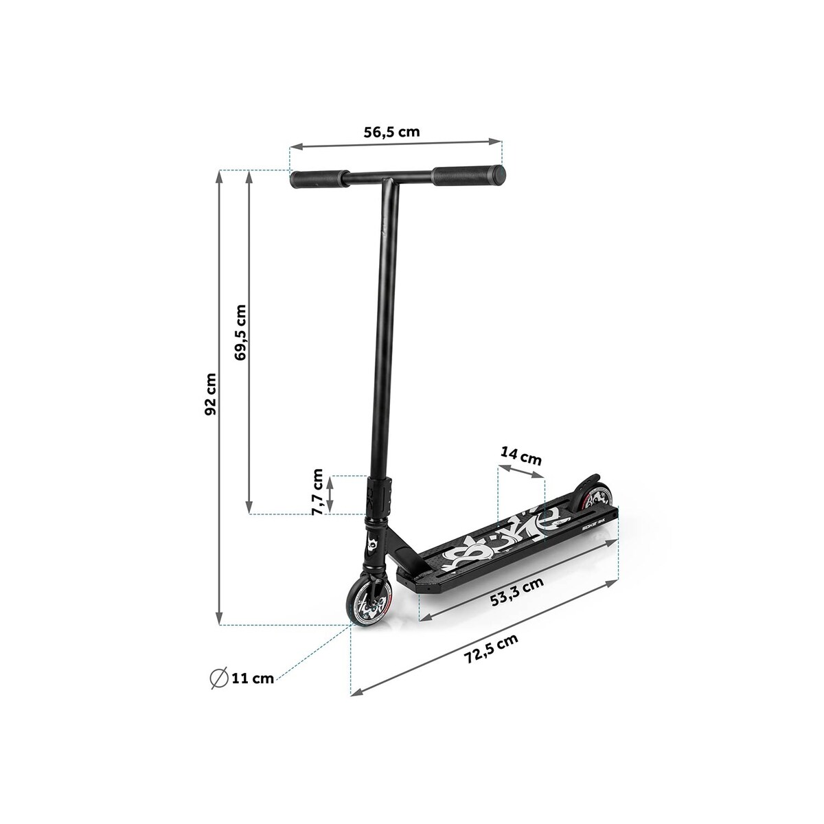 Hulajnoga wyczynowa Soke Box czarny SCS ABEC-9 Hollow Core 110 mm