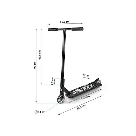 Hulajnoga wyczynowa Soke Box czarny SCS ABEC-9 Hollow Core 110 mm