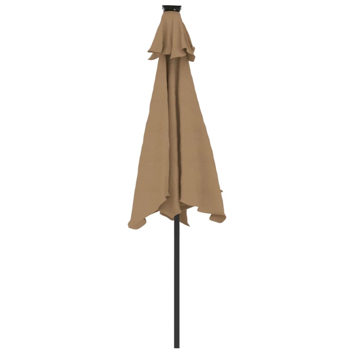 vidaXL Parasol ogrodowy na stalowym słupku, taupe, 225x225x212 cm