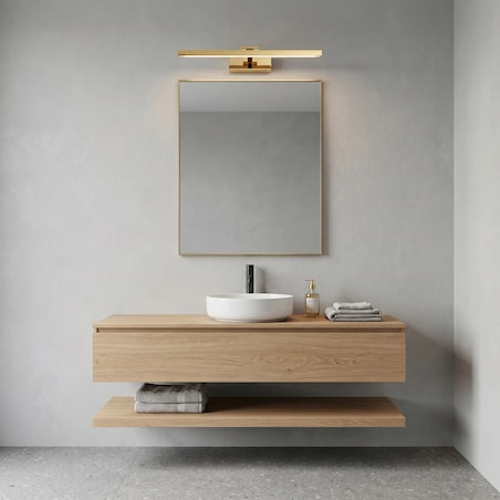 Kinkiet App1864-1W 60Cm Led Złoty, Aluminium, Tworzywo Sztuczne