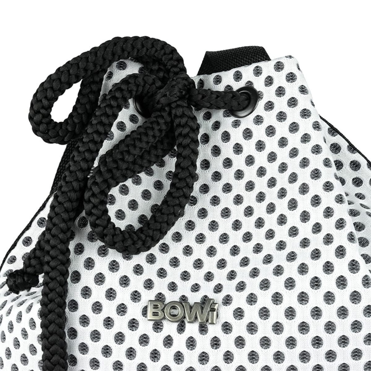 Torba na ramię w grochy z kieszonką i sznurkiem do ściągnięcia