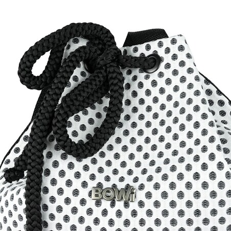 Torba na ramię w grochy z kieszonką i sznurkiem do ściągnięcia