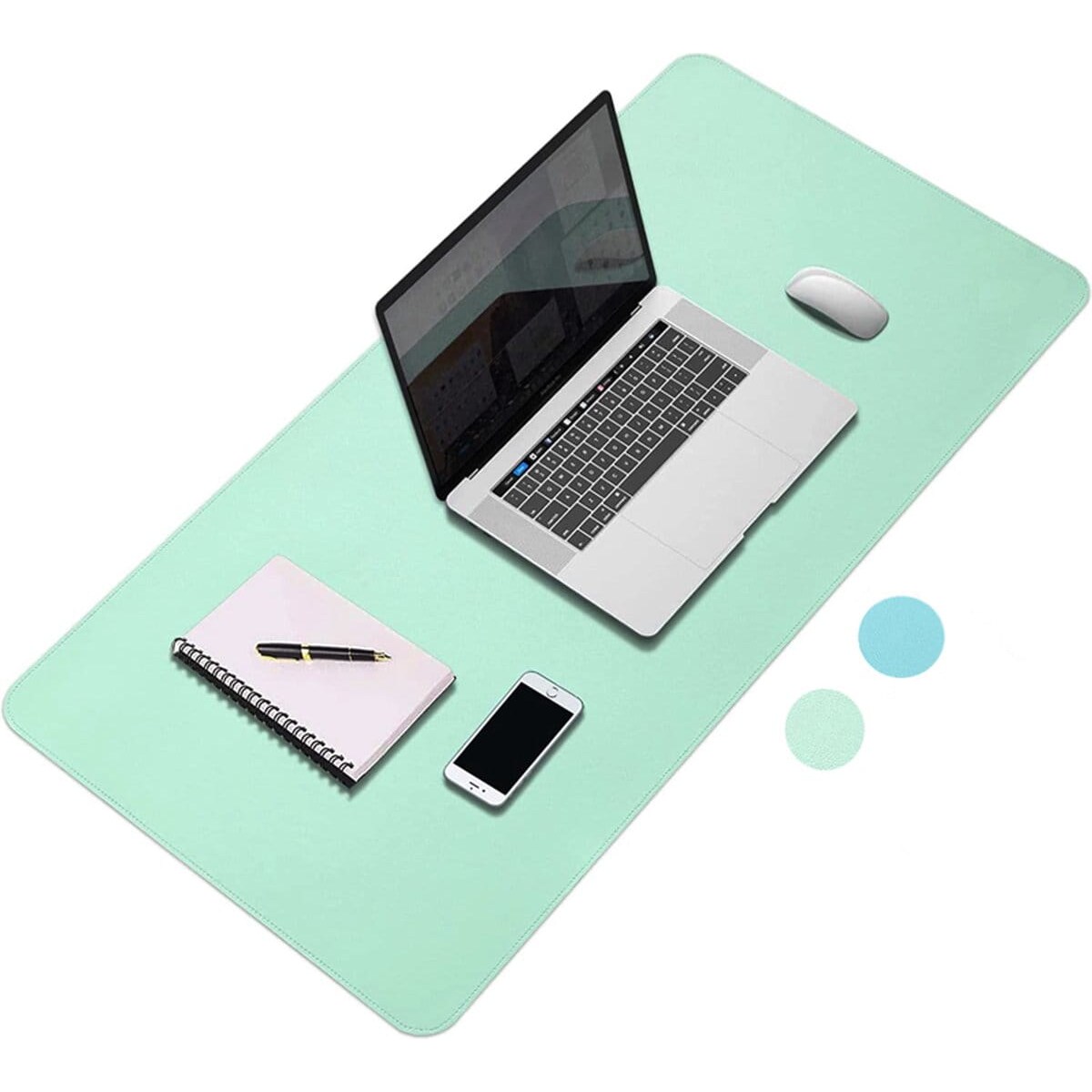 Podkładka na Biurko Skórzana mata Ochronna miętowa mysz Klawiaturę Laptopa