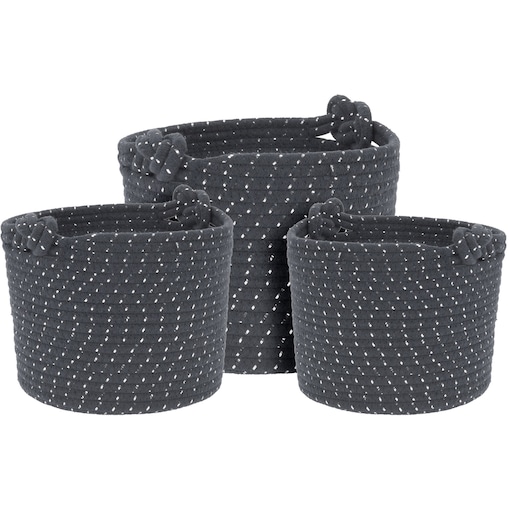 Zestaw koszy dekoracyjnych ROPE, 3 sztuki
