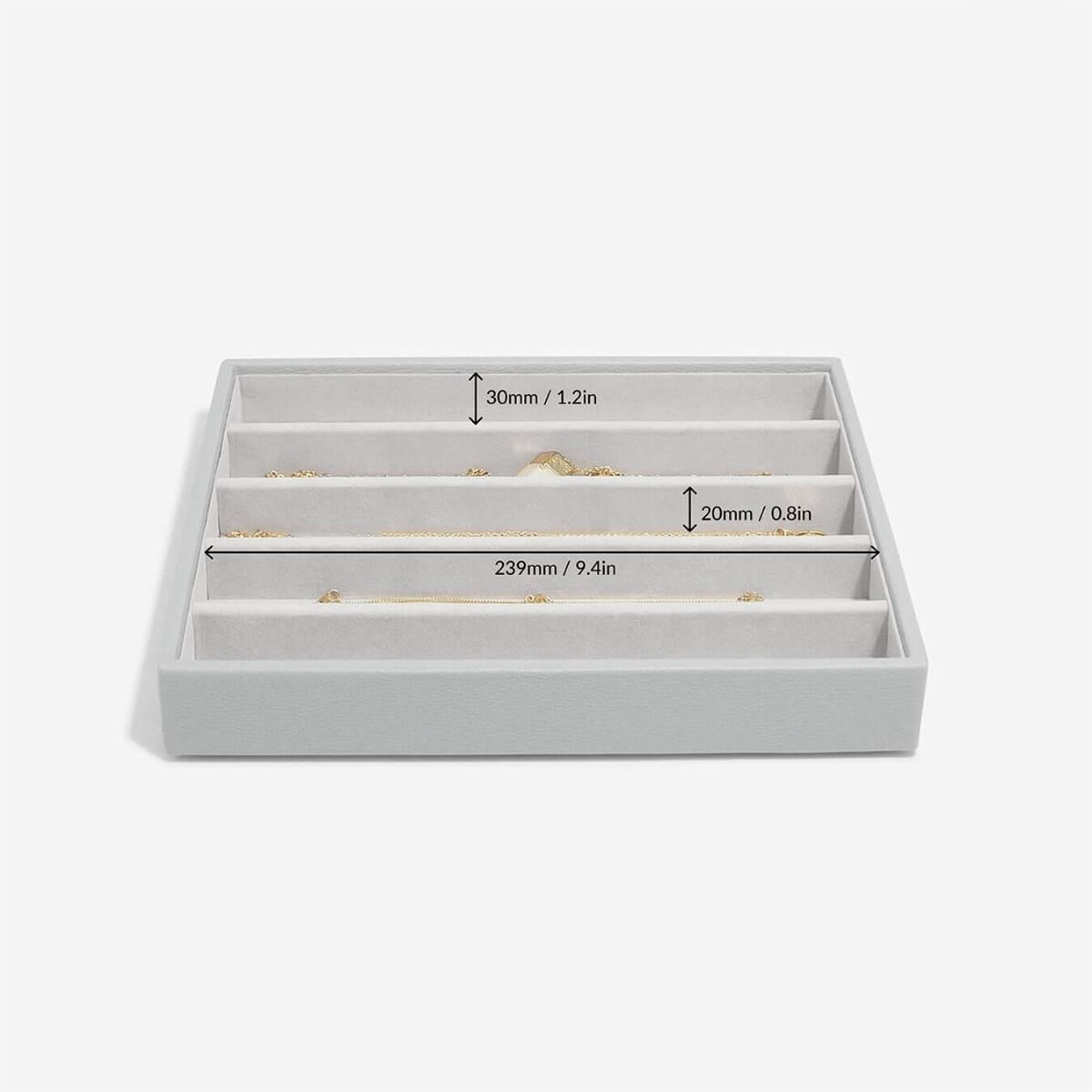 Szkatułka na biżuterię Stackers pięciokomorowa classic kamienna szarość