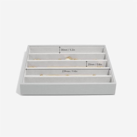 Szkatułka na biżuterię Stackers pięciokomorowa classic kamienna szarość