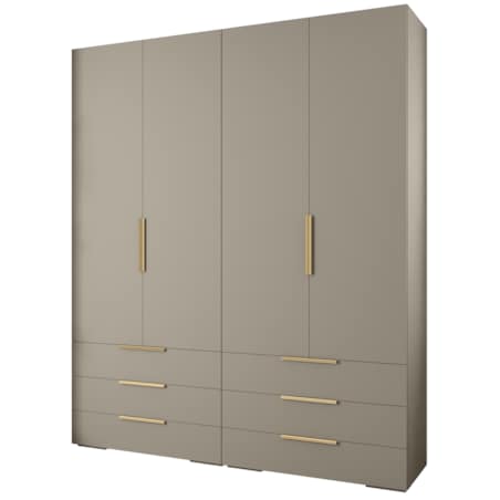 Garderoba wysoka do przedpokoju INOVA 1 Z16 kaszmir+złoty