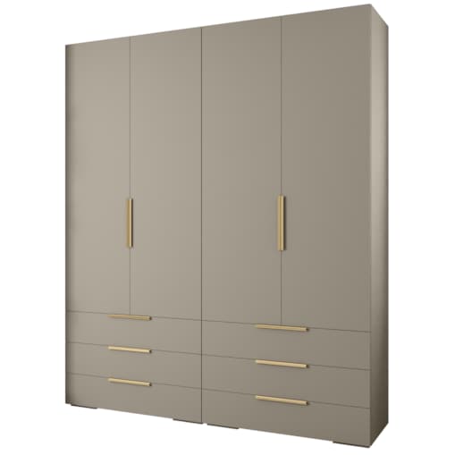 Garderoba wysoka do przedpokoju INOVA 1 Z16 kaszmir+złoty