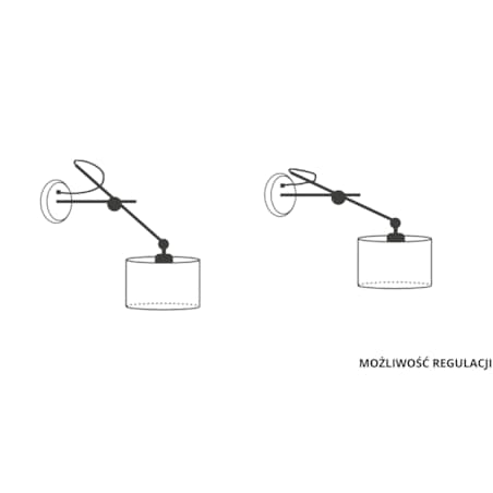 Kinkiet przegubowy lampa ścienna lampa na ścianę regulowany z abażurem walec MODERN