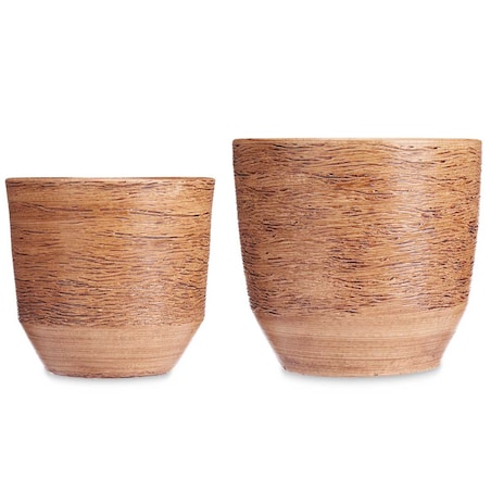 Ceramiczne doniczki DOTS&LINES, 2 sztuki: Ø 20 cm i Ø 25 cm