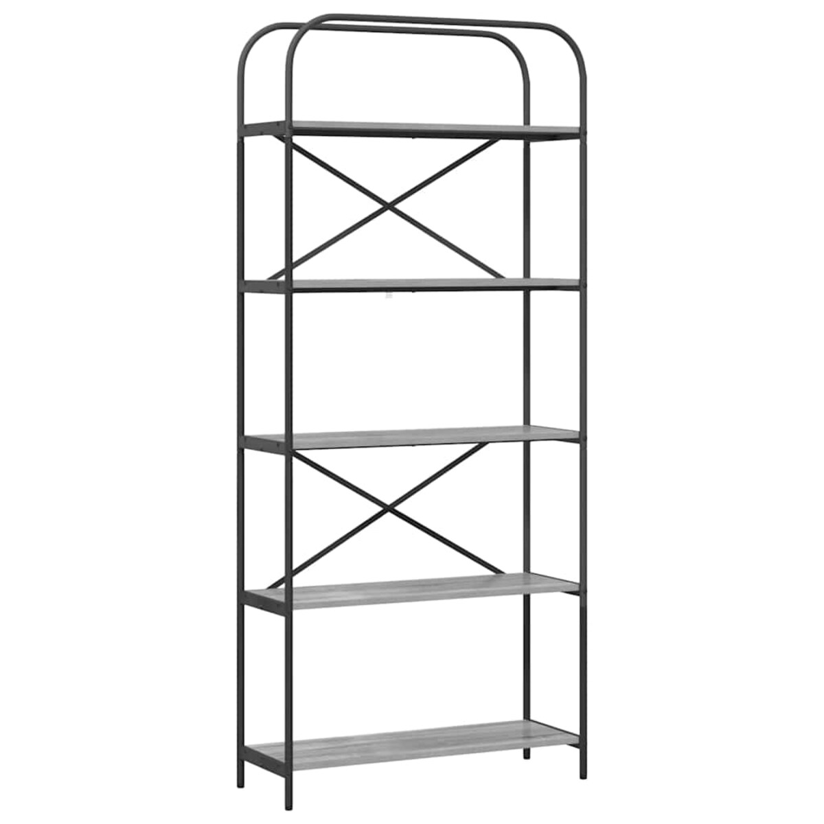 vidaXL Półka na książki Szary dąb sonoma 80 x 30 x 183 cm