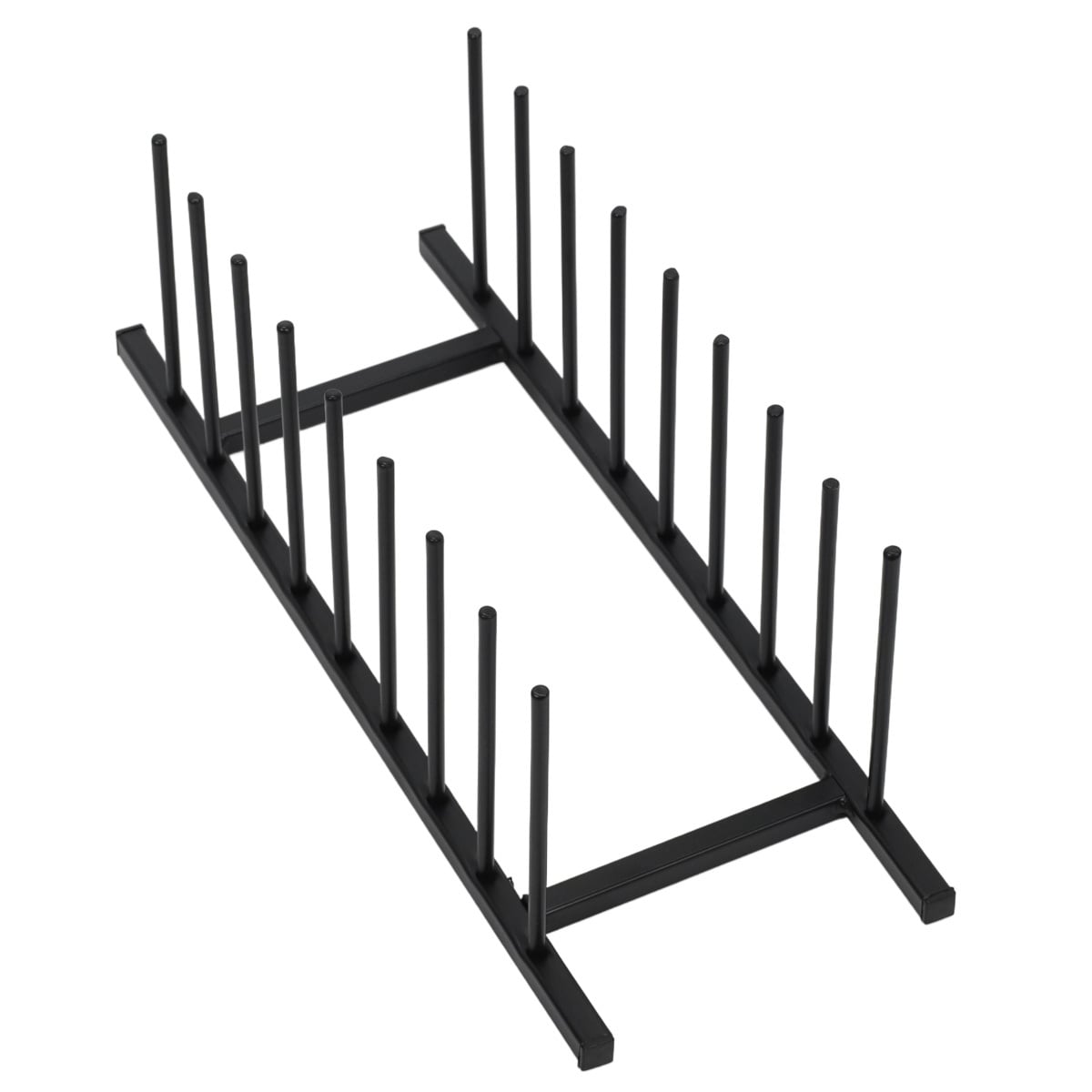Organizer na talerze, na 8 talerzy, kolor czarny, metal