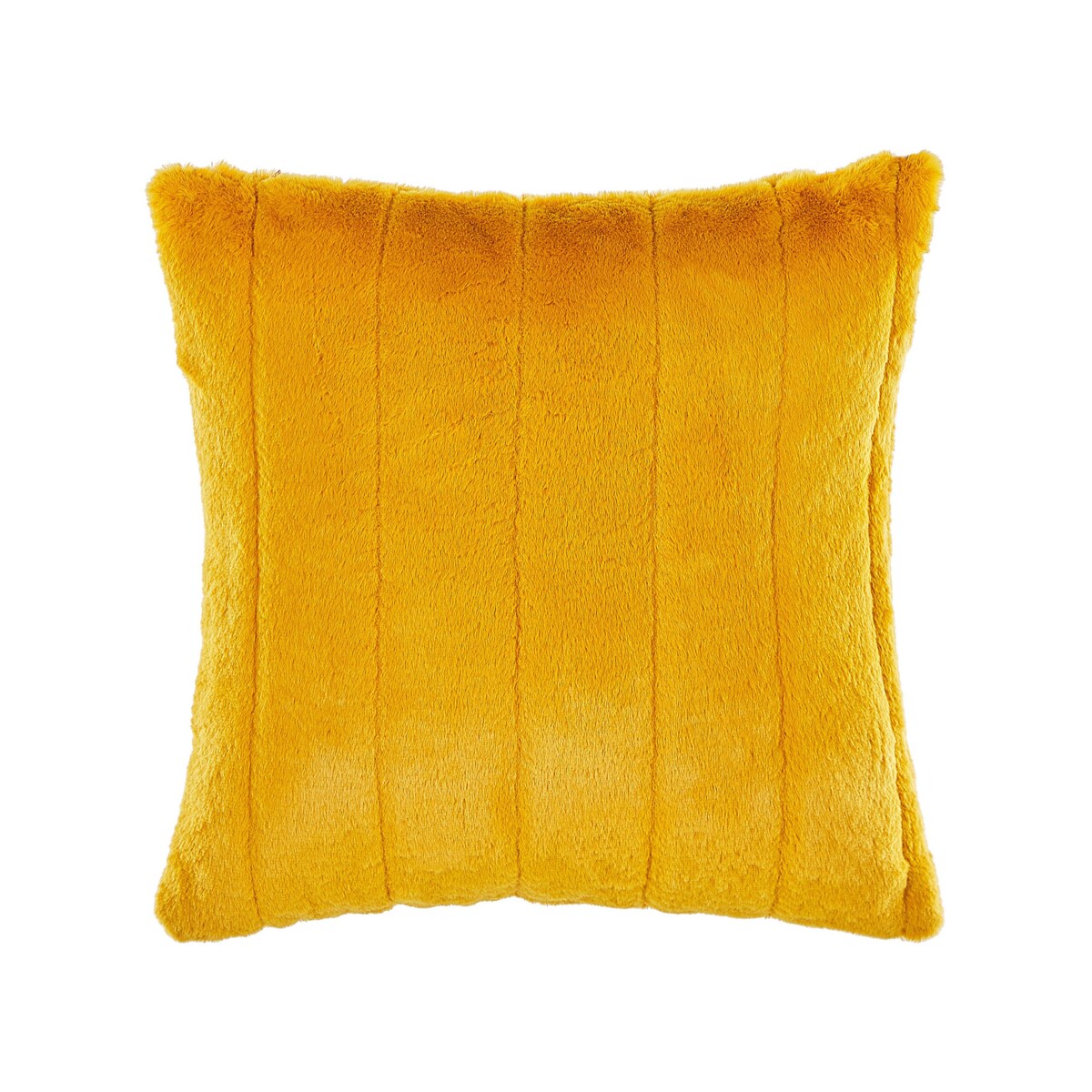 2 poduszki dekoracyjne włochacze 45 x 45 cm żółte PUMILA