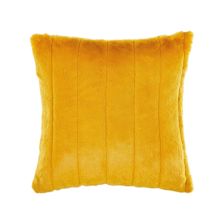 2 poduszki dekoracyjne włochacze 45 x 45 cm żółte PUMILA