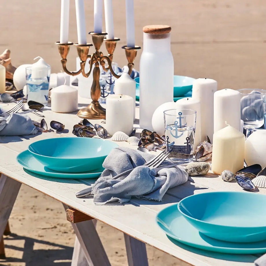 TALERZE talerzyk DESEROWE 6x 19 cm LUMINARC diwali turkusowe na ciasto