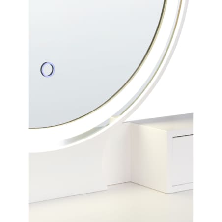 Toaletka 6 szuflad lustro LED ze stołkiem biało-złota YVES