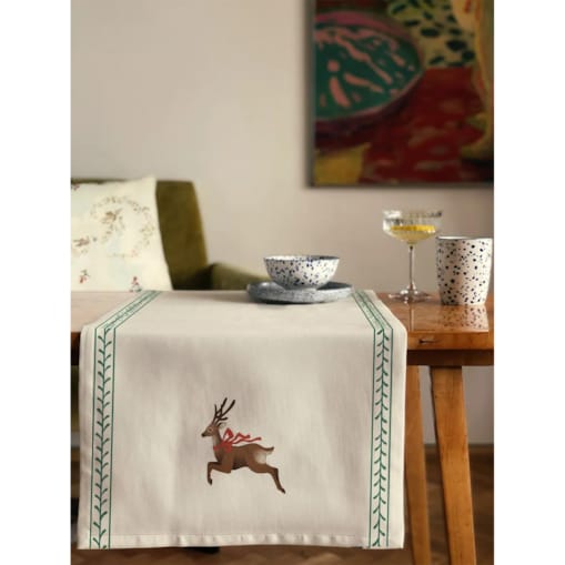 Bieżnik świąteczny - retro renifer - 40x250