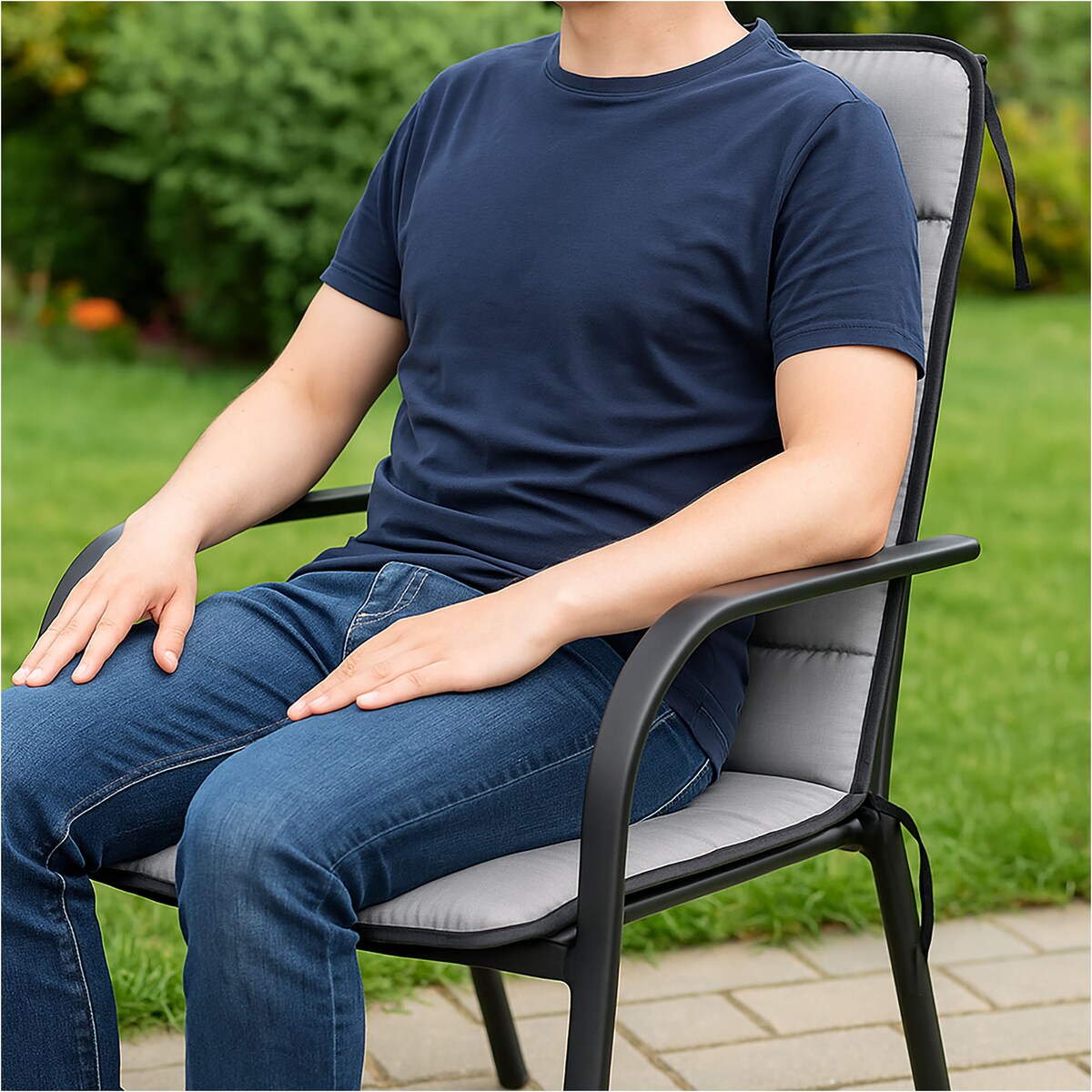 Poduszka Pikowana Z Pianki Wodoodporna Na Ławkę Krzesło Leżak 50X50X80 Cm