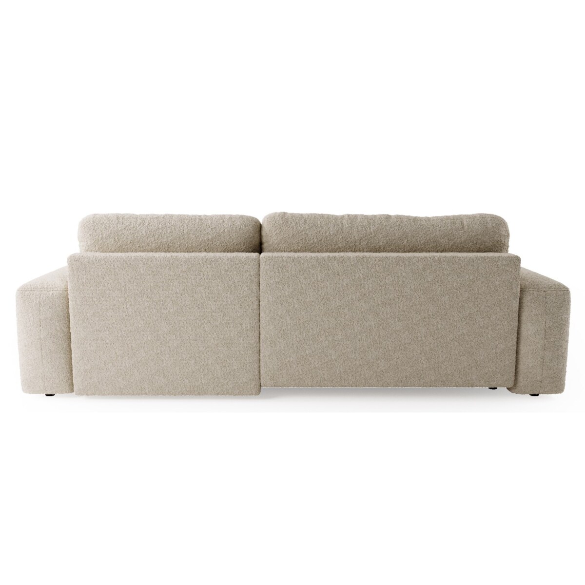 Narożnik Prawy ILO z funkcją spania i pojemnikiem na pościel, śmietankowy