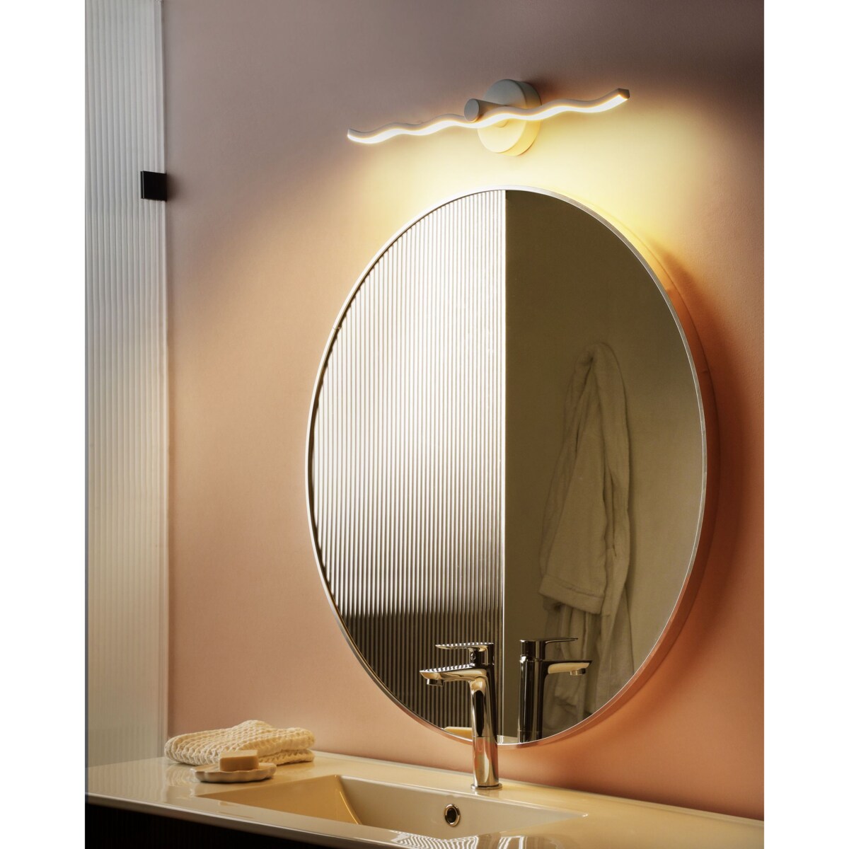 Kinkiet LED obrazowy/łazienkowy AILETTE Metal Biały