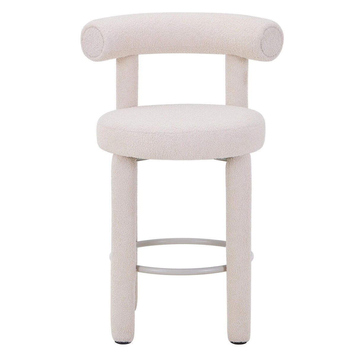 Hoker beżowy/boucle/tapicerowane nogi 95x57x61 cm PEDRINO, 2 szt.