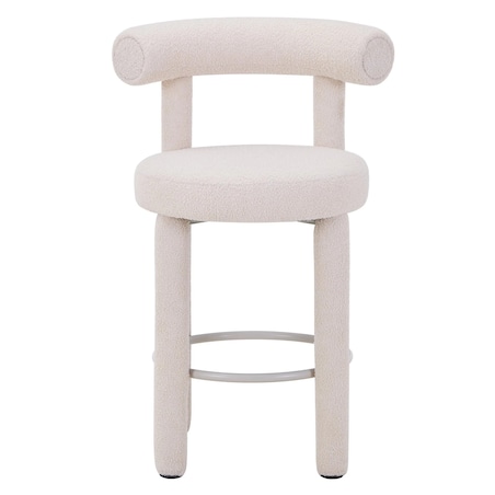 Hoker beżowy/boucle/tapicerowane nogi 95x57x61 cm PEDRINO, 2 szt.