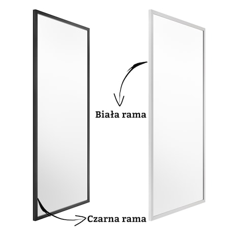 Lustro prostokątne 120x60cm w czarnej ramie