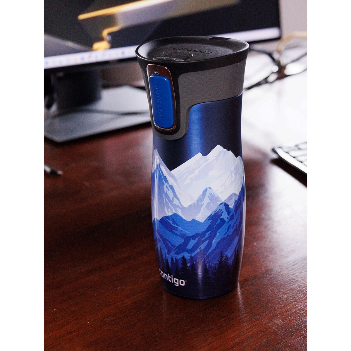 Kubek termiczny Contigo West Loop 2.0 470 ml - „Góry w nocy”