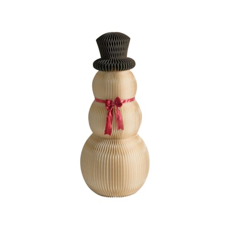 Zestaw 2 dekoracji świątecznych KLARALVEN Bałwan 90/124 cm Beżowy