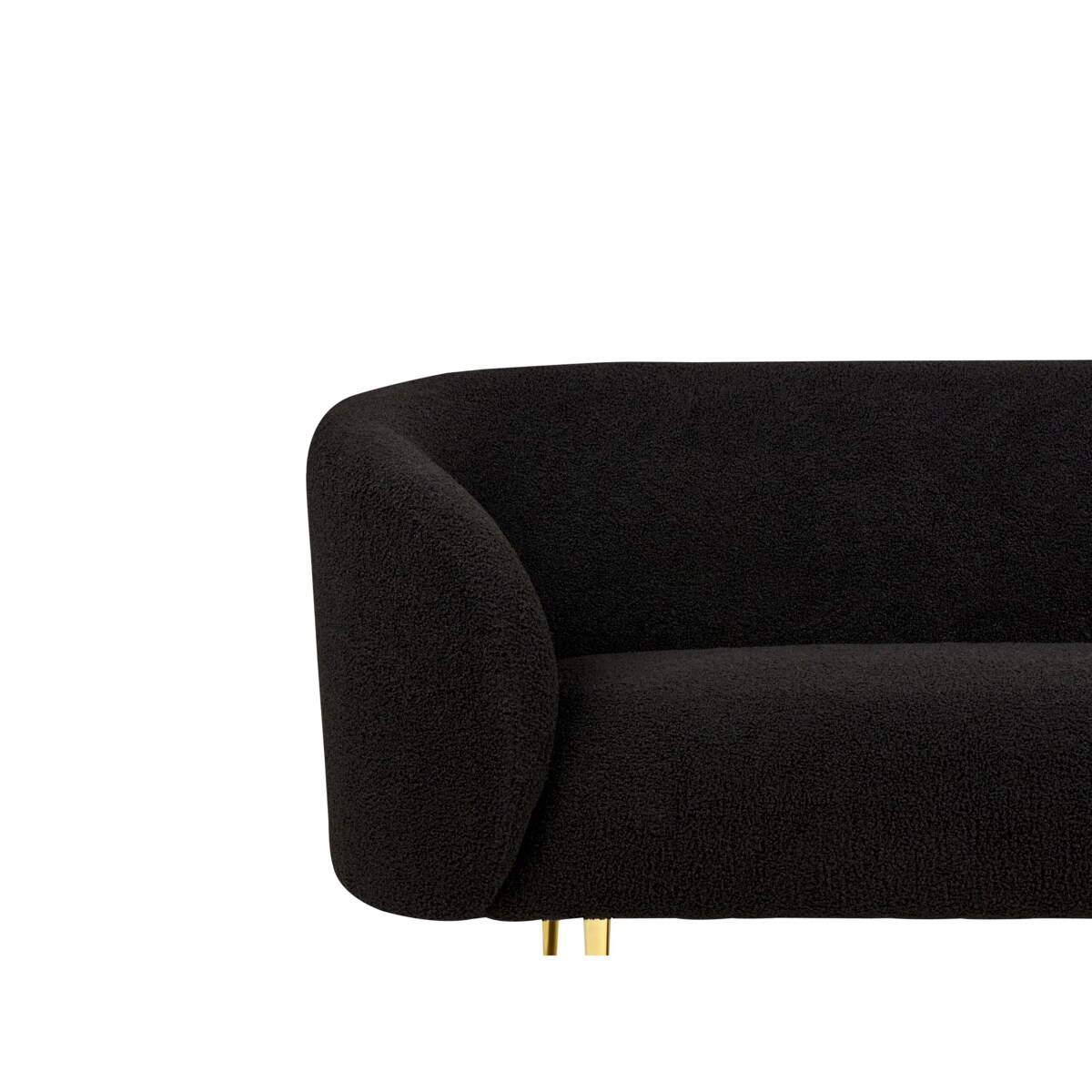 Sofa dwuosobowa boucle czarna LOEN