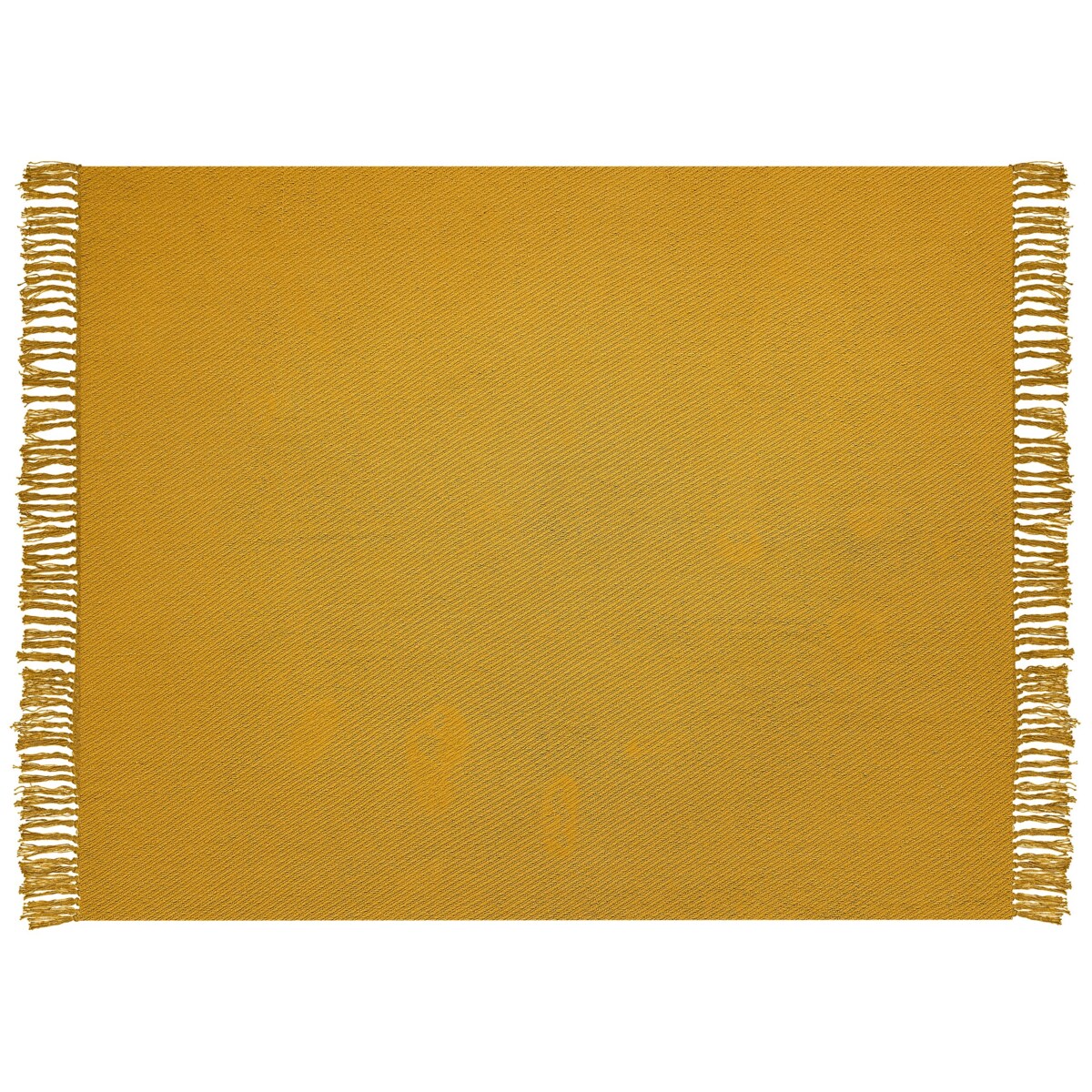 Koc bawełniany 125 x 150 cm musztardowy YARSA