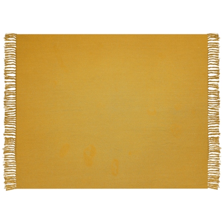 Koc bawełniany 125 x 150 cm musztardowy YARSA