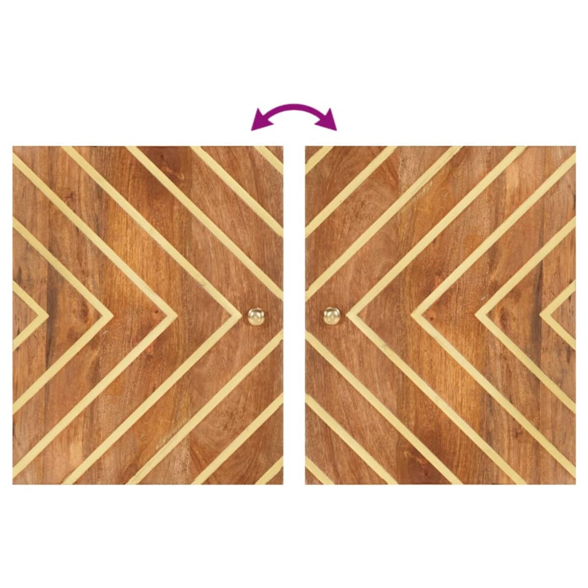 vidaXL 4-cz. zestaw mebli łazienkowych, brązowo-czarny, drewno mango