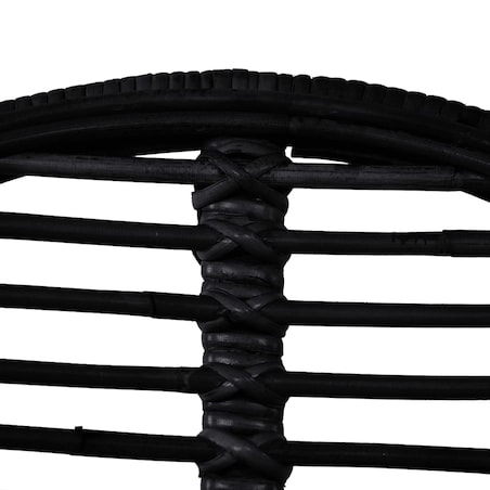 vidaXL Krzesła stołowe, 2 szt., czarne, naturalny rattan