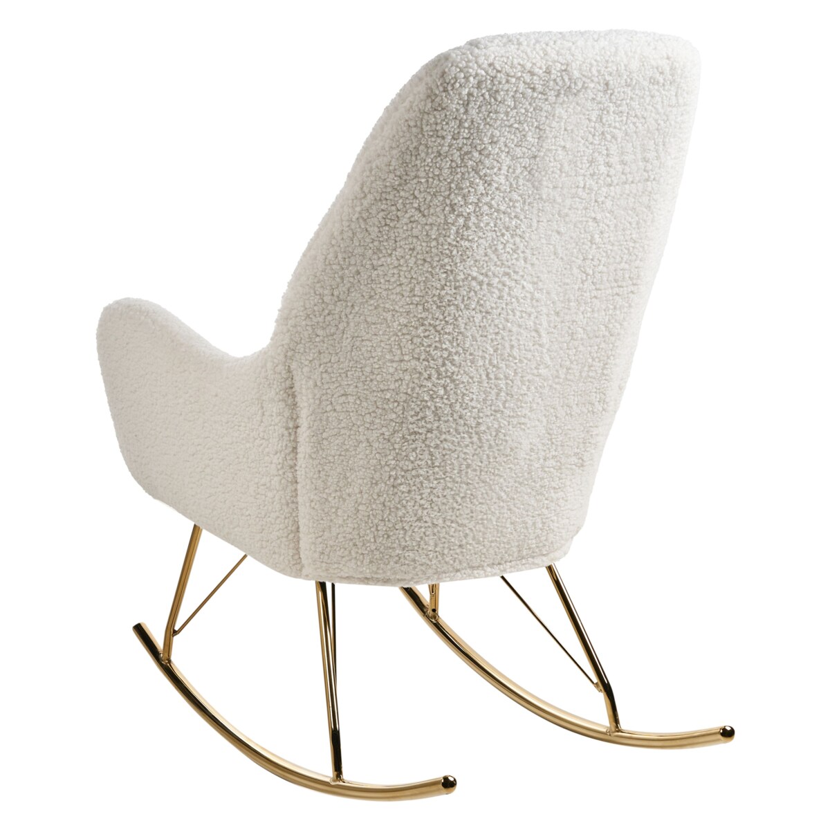 Fotel bujany GULSELE Boucle Złamana biel