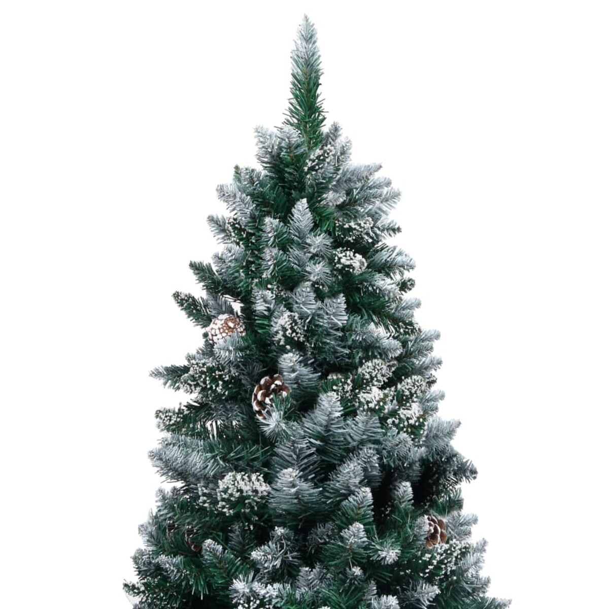vidaXL Sztuczna choinka z szyszkami i białym śniegiem, 150 cm