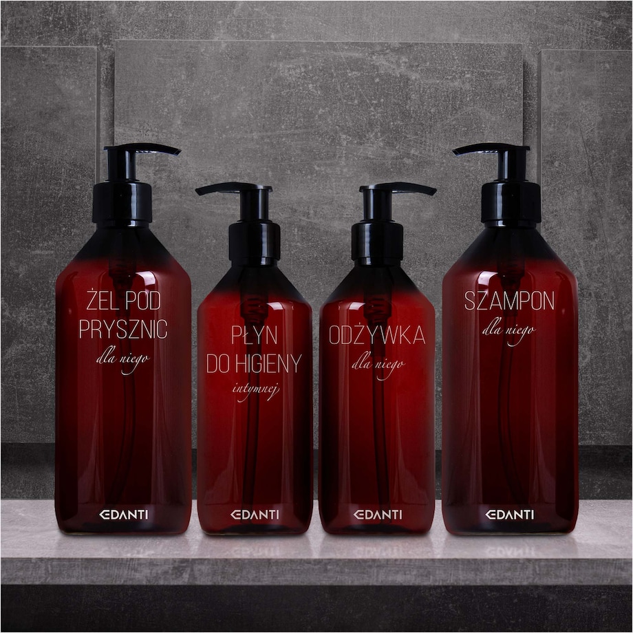 4X Dozownik Z Pompką Butelka Do Szamponu Żelu Pod Prysznic Zestaw Dla Niego Do Łazienki