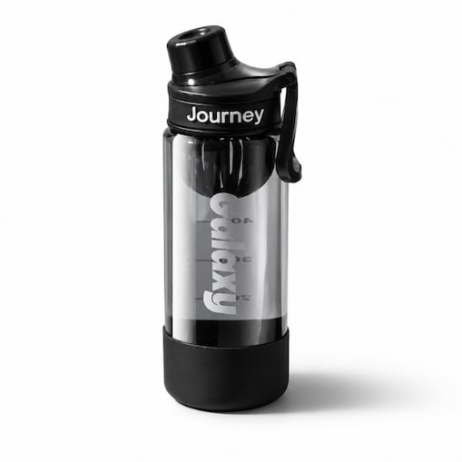 Butelka na wodę z uchwytem, sportowy bidon z miarką 800ML GALAXY czarny, BD71CZ