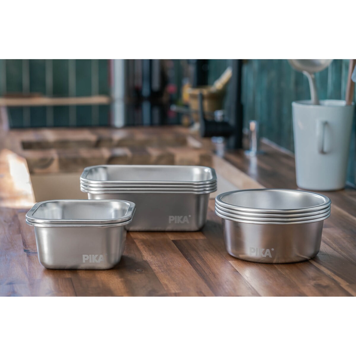 LunchBox PIKA zestaw 7 pojemników inox do piekarnika i mikrofali