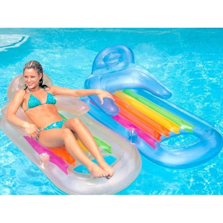 Materac dmuchany fotel do pływania 160x85cm INTEX