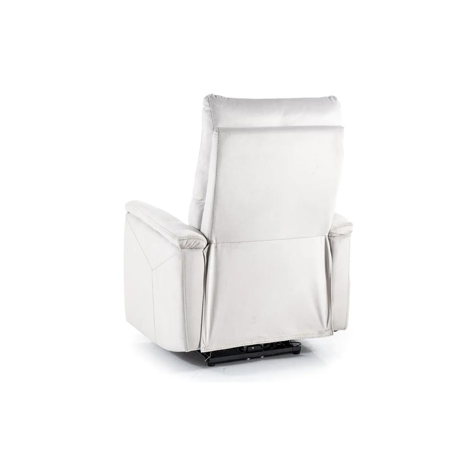 Fotel rozkładany NEPTUN VELVET M jasnoszary masujący