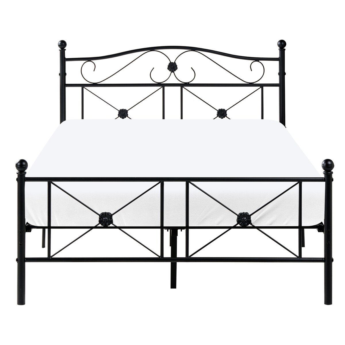Łóżko Metal RODEZ 120 x 200 cm Czarny